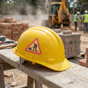 Straßenbauarbeiten vor Schilderbauzone - Warnung Quadratischer Aufkleber