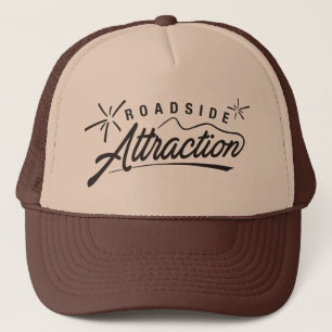 Straßenbelag-Logo-Trucker-Hut (braun) Truckerkappe