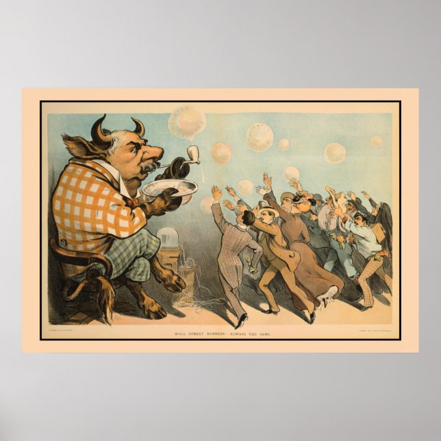 Straßenblasen an der Wand, immer gleich Poster (Vorne)