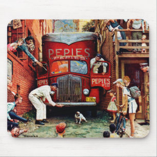Straßenblock von Norman Rockwell Mousepad
