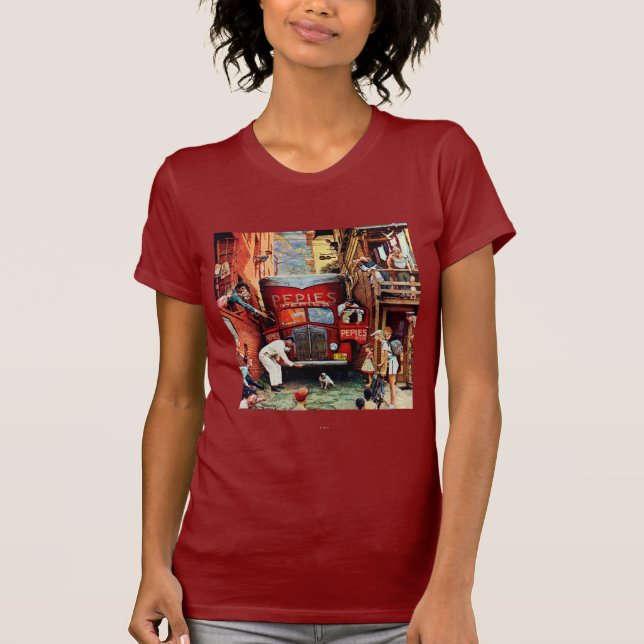 Straßenblock von Norman Rockwell T-Shirt (Vorderseite)