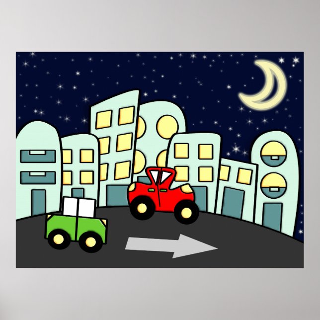 Straßendarstellung Poster (Vorne)