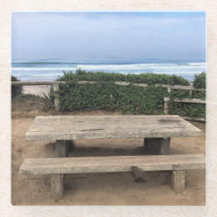 Straßenende, Lincoln City, Oregon Glasuntersetzer