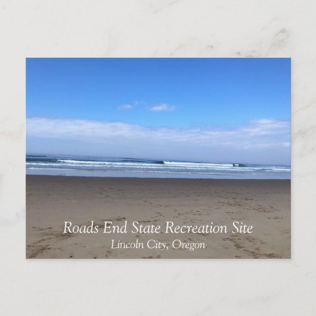 Straßenende, Lincoln City, Oregon Postkarte (Vorderseite)