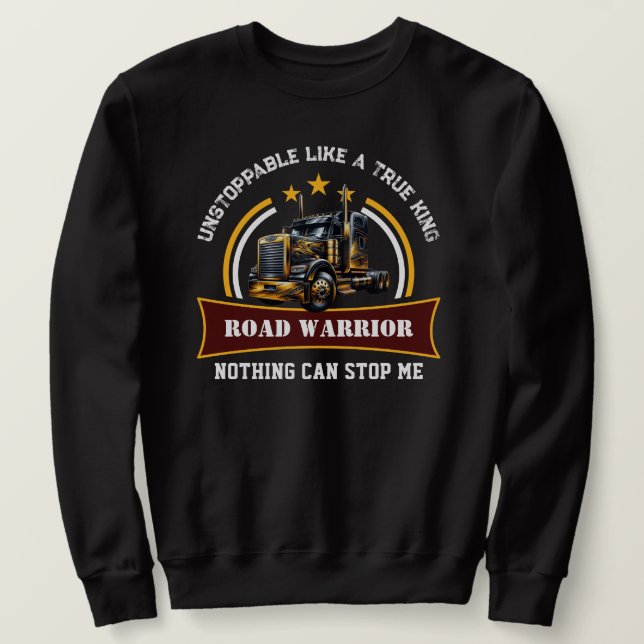 Straßenfahrer Semi Truck Sweatshirt (Design vorne)