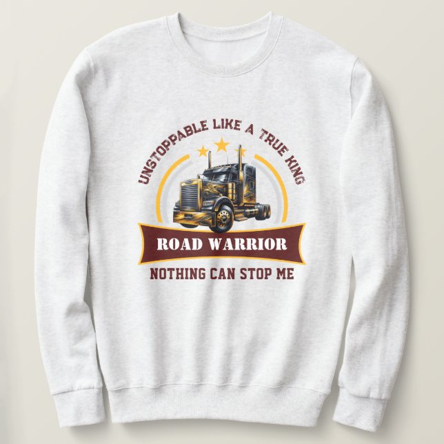 Straßenfahrer Semi Truck Sweatshirt (Design vorne)