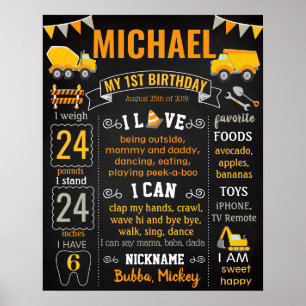 Straßenfahrzeuge - Geburtstagszeichen Poster