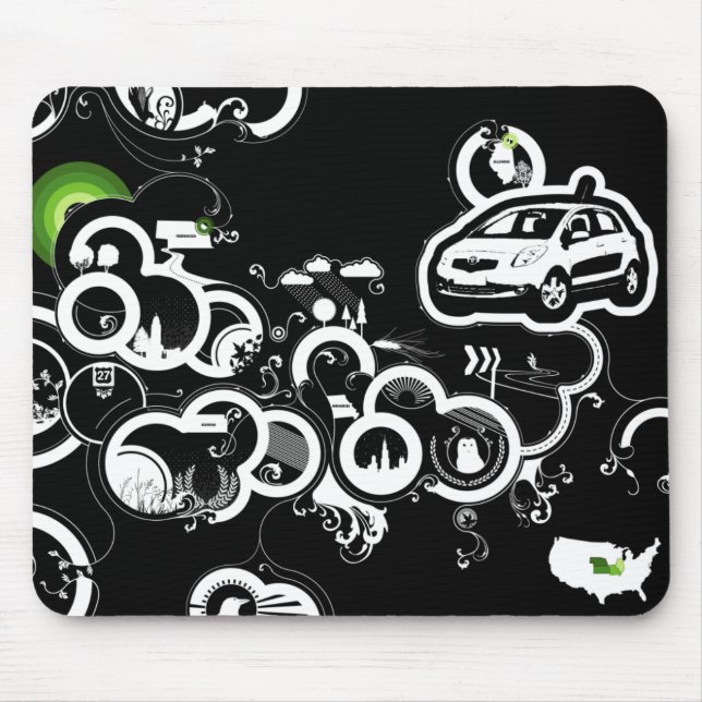 Straßenkarte Mousepad (Vorne)