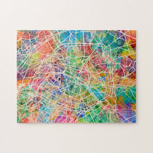 Straßenkarte Paris Frankreich Puzzle