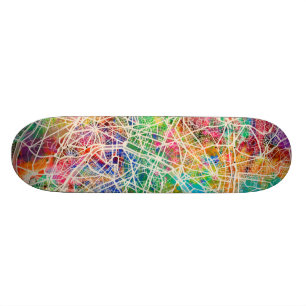 Straßenkarte Paris Frankreich Skateboard