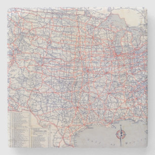 Straßenkarte Vereinigte Staaten Steinuntersetzer