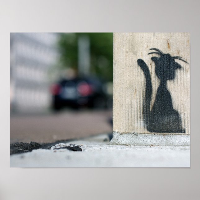 Straßenkatze Poster (Vorne)