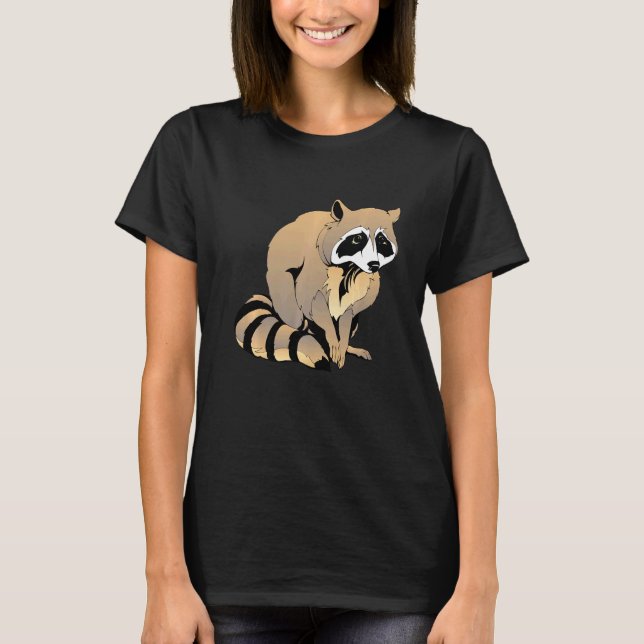 Straßenkatze Waschbär 9 T-Shirt (Vorderseite)