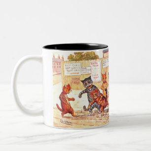 Straßenkatzen von Louis Wain Zweifarbige Tasse