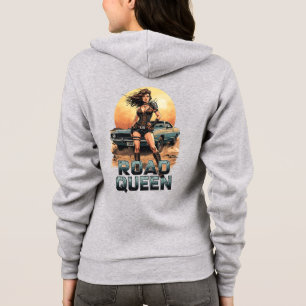 Straßenkönigin – Postapokalyptische Pin-Up-Krieger Hoodie