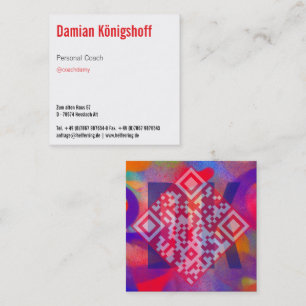 Straßenkunst basierende kräftige Farben Quadratische Visitenkarte