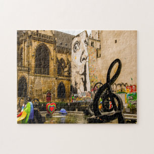Straßenkunst Paris. Puzzle