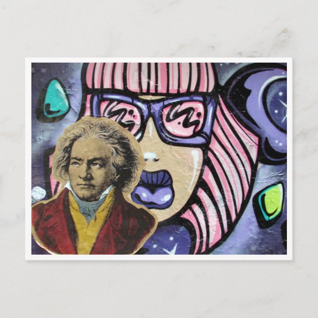 Straßenkunstkomponist Postkarte (Vorderseite)