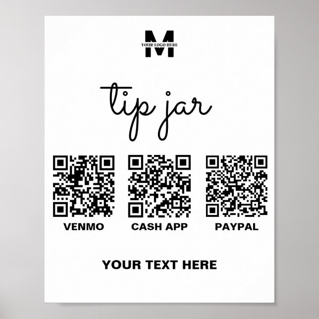 Straßenkünstler virtuelles Tipp-QR-Zeichen Poster (Vorne)