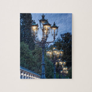 Straßenlampen nachts, Deutschland Puzzle
