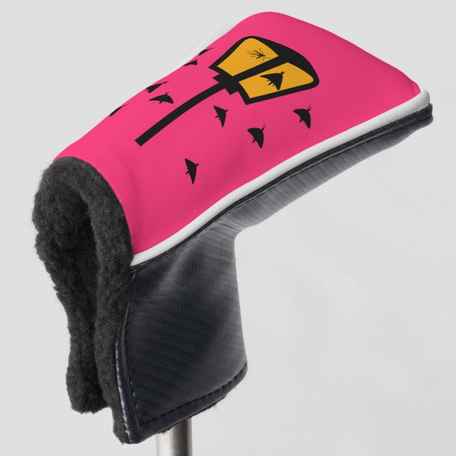 Straßenlaterne und Motten Putter Golf Kopfbedeckun Headcover (3/4 Vorderseite)