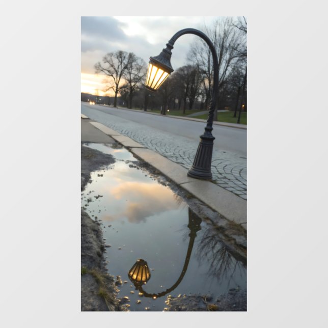 Straßenleuchte nach unten fensteraufkleber (Blatt)