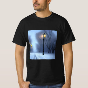 Straßenleuchten leuchten im Winter Wonderland T-Shirt