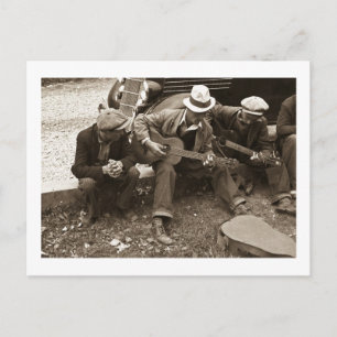 Straßenmusikanten, Maynardville, Tennessee, 1935 Postkarte