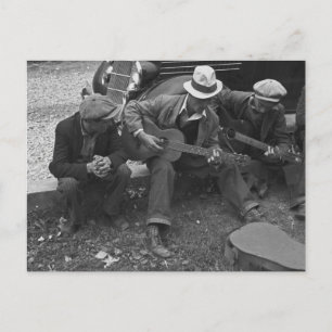 Straßenmusiker, Maynardville, Tennessee, 1935 Postkarte