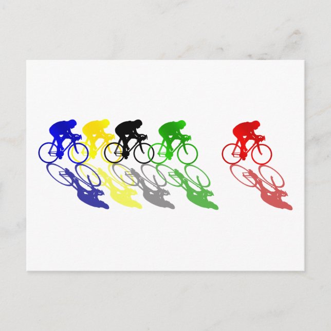Straßenrad-Racing-Rad Postkarte (Vorderseite)