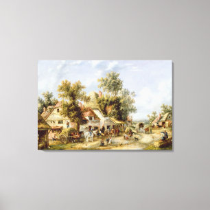 Straßenrand-Gasthaus Leinwanddruck