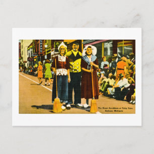 Straßenreiniger beim Tulpenfest, Holland, MI Postkarte