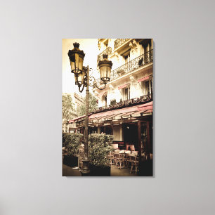 Straßenrestaurant, Paris, Frankreich Leinwanddruck