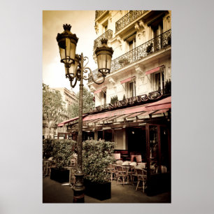 Straßenrestaurant, Paris, Frankreich Poster