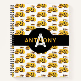 Straßenrollenkids-Baukastenwagen Monogramm Notizbuch