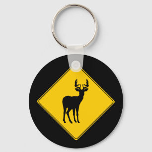 Straßenschild- Hirsche Schlüsselanhänger