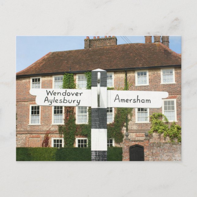 Straßenschild in Little Missenden, Buckinghamshire Postkarte (Vorderseite)