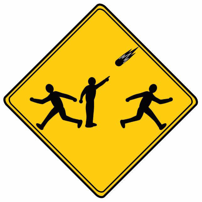 Straßenschild- Meteorschnitt-Skulptur Fotoskulptur Magnet (Vorne)