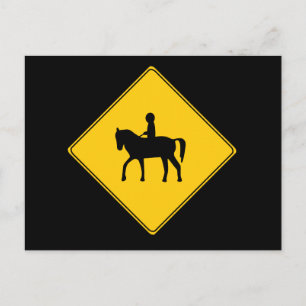 Straßenschild - Pferderücken Postkarte
