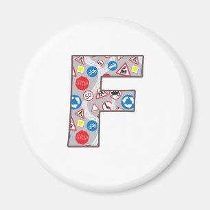 Straßenschild-Spaß F Magnet