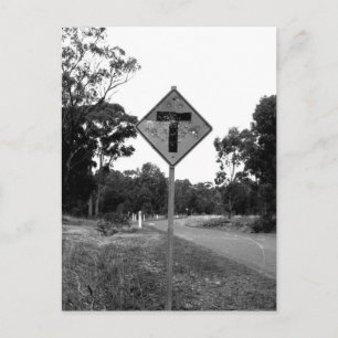 Straßenschild T' Pieces Postkarte