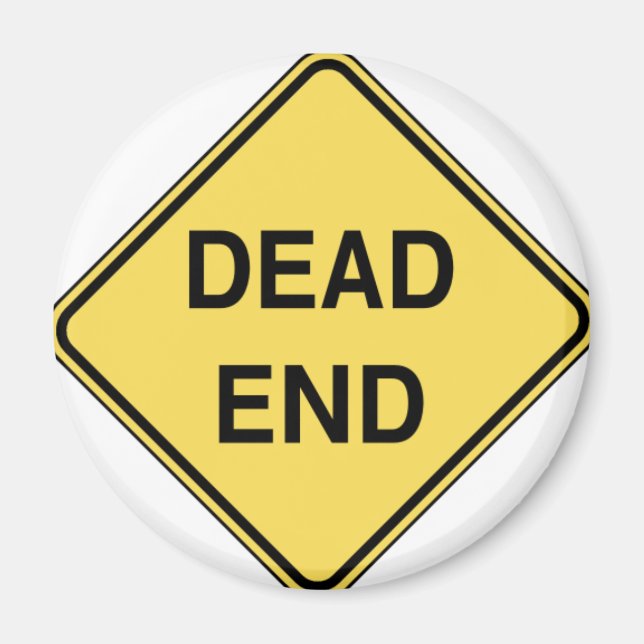 Straßenschild - Totes Ende Magnet (Vorne)