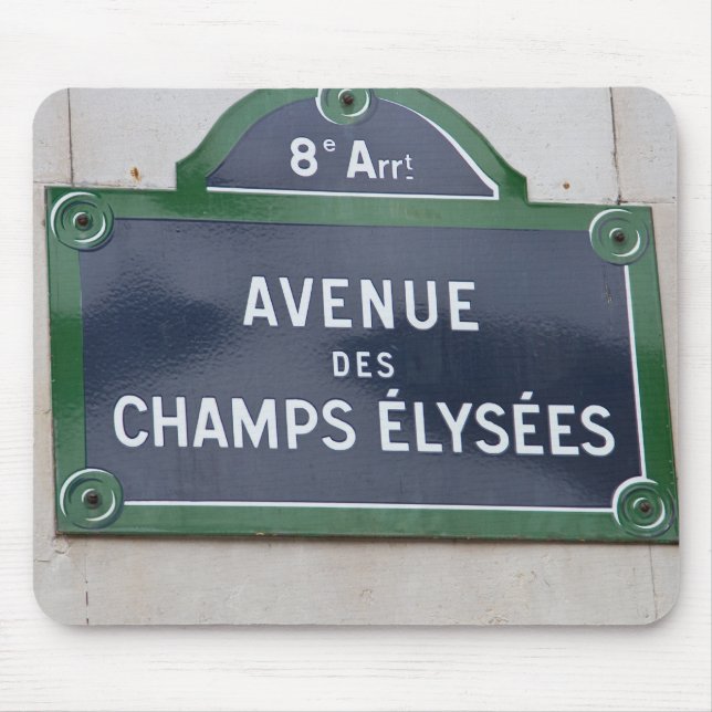Straßenschild von Paris Mousepad (Vorne)