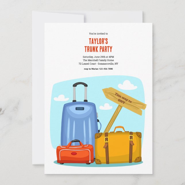 Straßenschild zur Uni Einladung (Vorderseite)