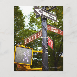 Straßenschilder 2 postkarte