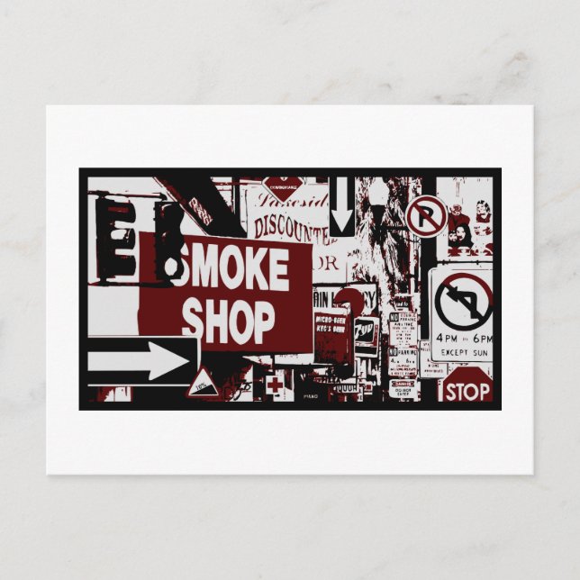 Straßenschilder in SF Postkarte (Vorderseite)