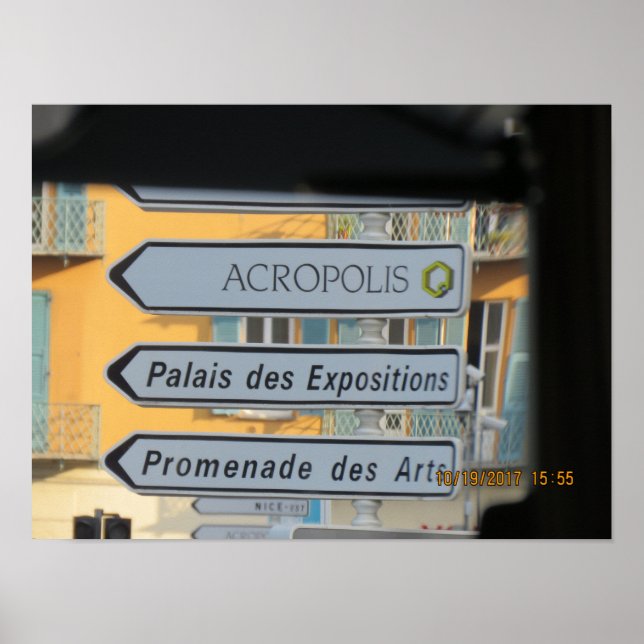 Straßenschilder in Venedig Poster (Vorne)