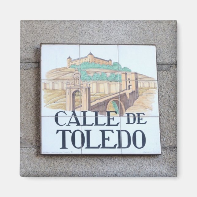 Straßenschilder von Madrid Magnet (Vorne)