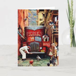 Straßensperre durch Norman Rockwell Karte