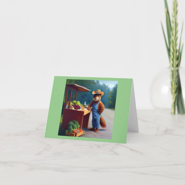 Straßenständer für Eichhörnchen Bauer Karte (Vorderseite)